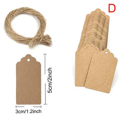100Pcs Kraft Paper Tags Wedding Party Decoration Gift Tags Diy Packaging Labels