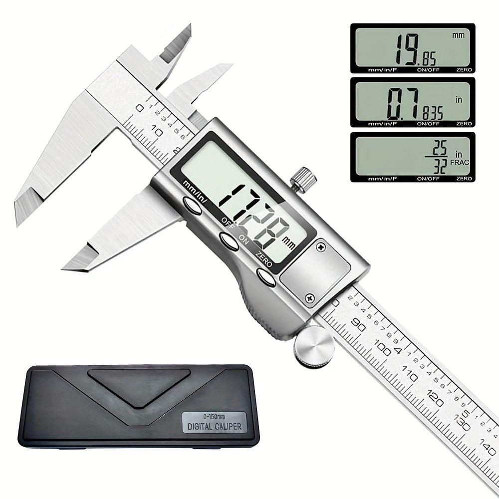 Inch Metric Vernier Caliper LCD Screen Digital Micrometer Micrometer Measurement  Engineering