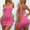 Intimo modellante da donna, sottoveste intera, controllo della pancia, mini abito sottoveste, modellante liscio per il corpo, spalline senza cuciture, lingerie