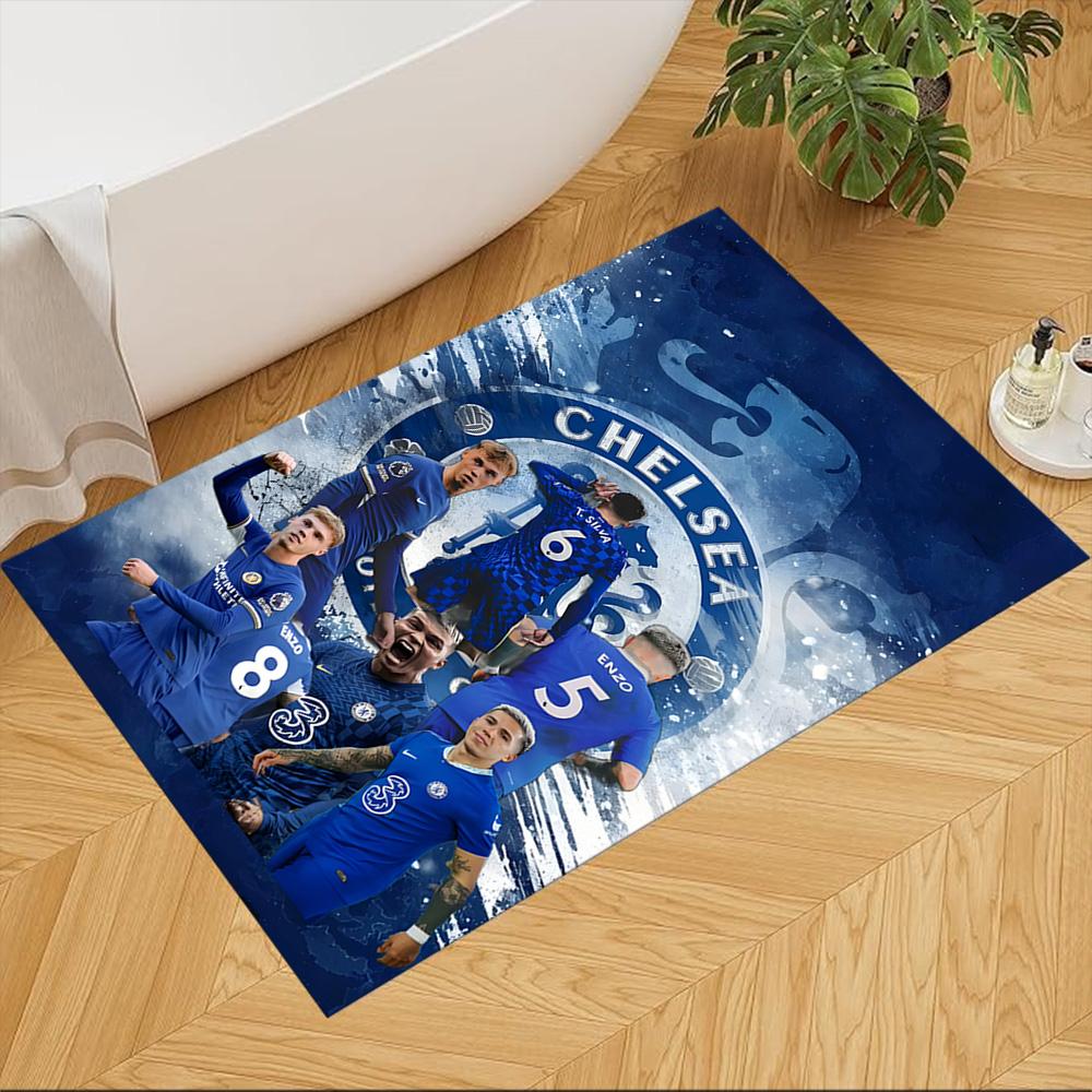Chelsea Football Club Galaxy 2D Printed Floor Mat Soft Plush Water-resistant & Washable Office & Lounge Rug Stylish Area Rug