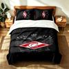FC Spartak Moskau (19) 3-teiliges Set geeignet für Schlafzimmer weich und bequem ein ideales Geschenk für Familie und Freunde Enthält eine Bettdecke und zwei