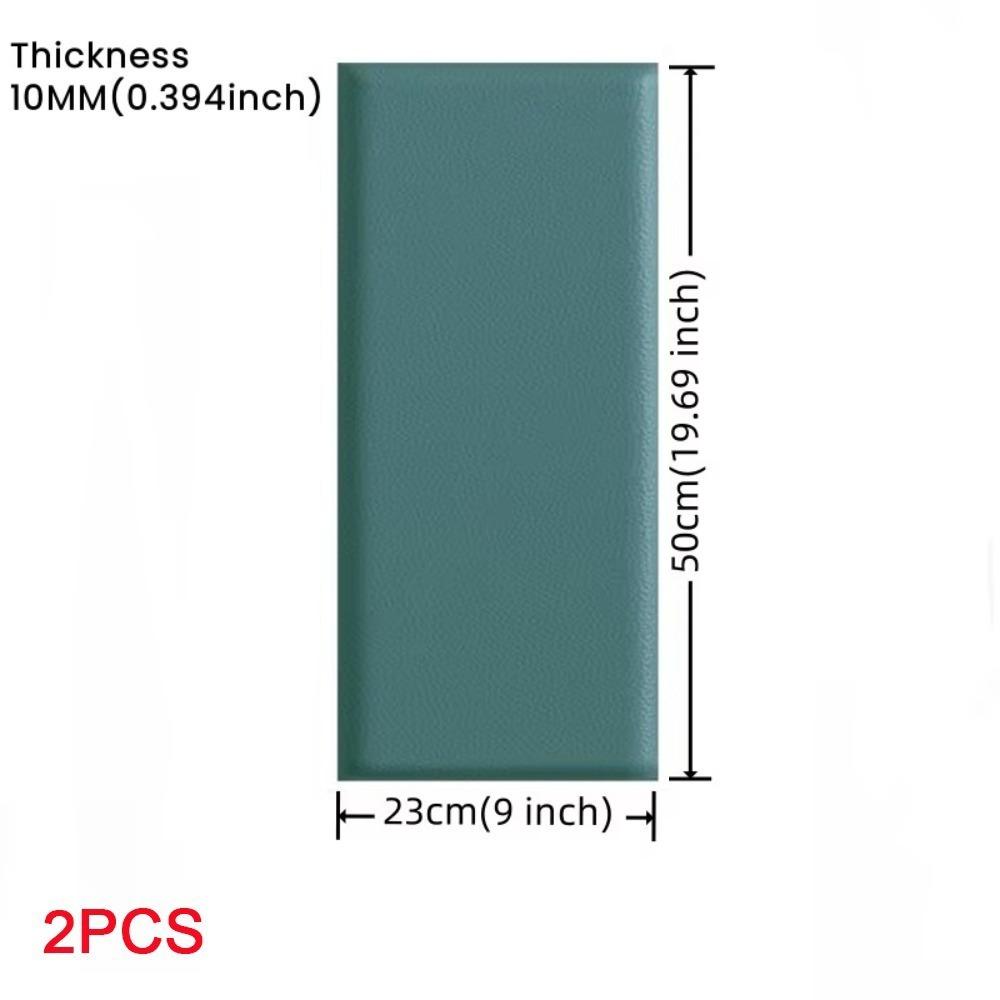 2pcs Self Adhesive 3D Wall Sticker Soft Bag Design Leather Soft Wall Panels 10mm Thick Anti-collision Anti-collision Wall Fence