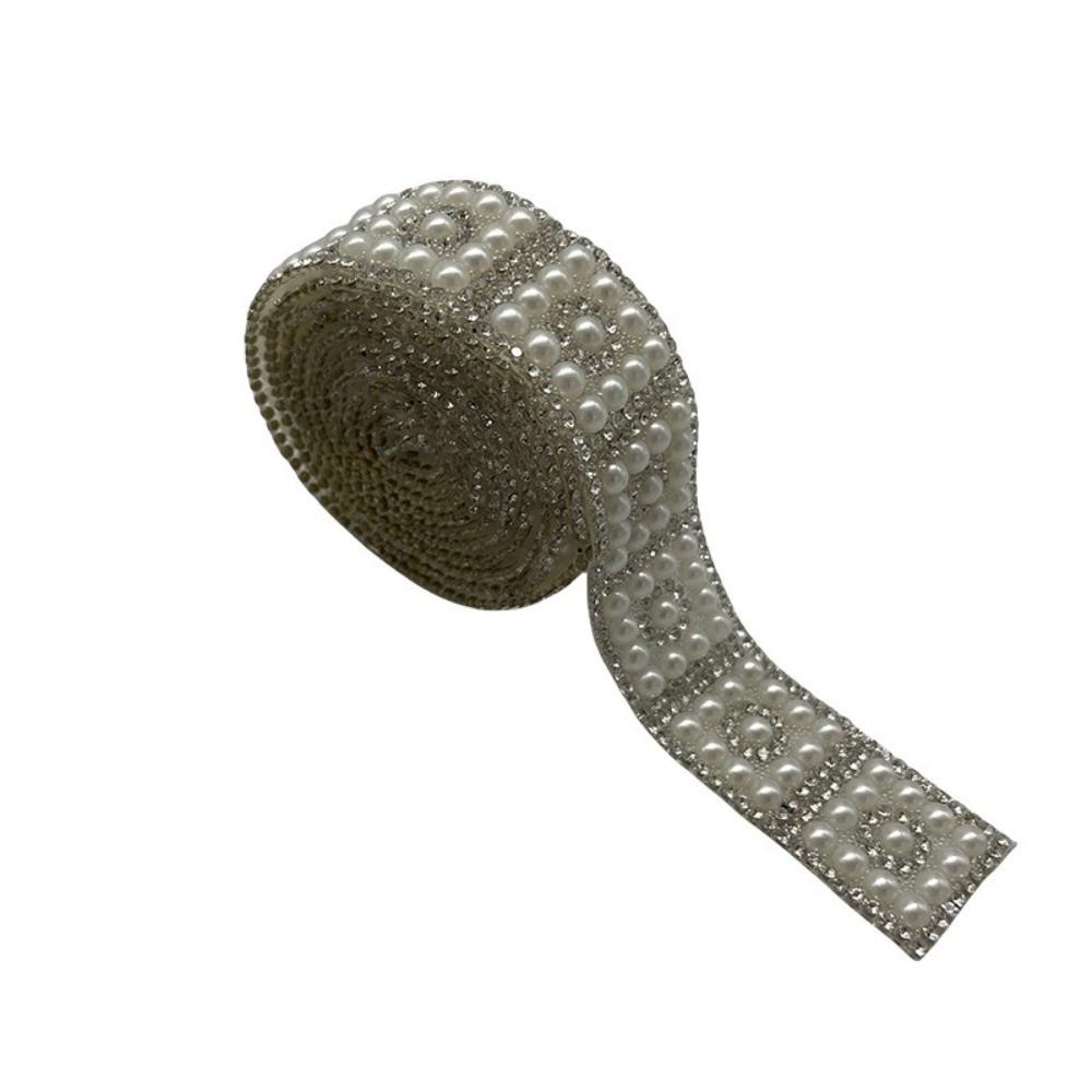 1 Yard Colorful Self-Adhesive Rhinestone Tape DIY Diamond Ribbon  Clothing Decoration