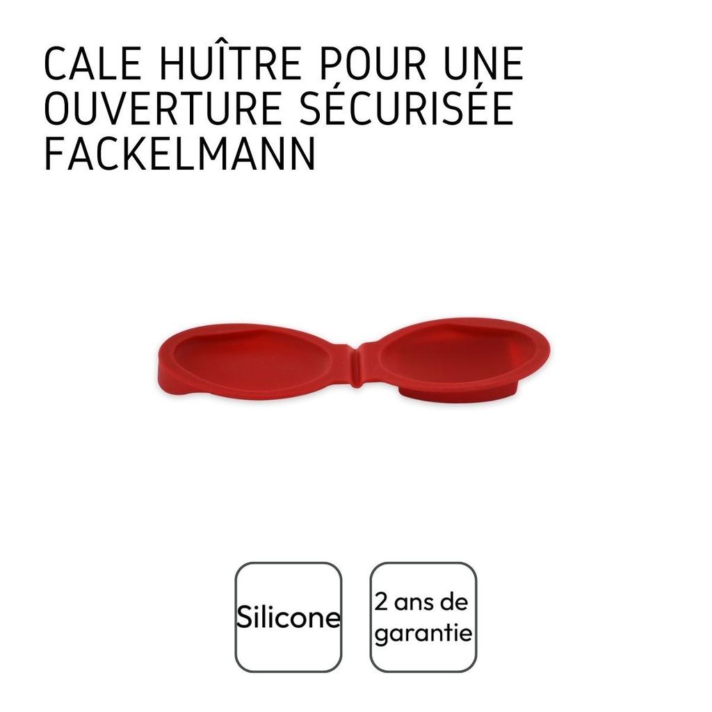 Cale huître - fackelmann - silicone - rouge - pratique - sécurisé