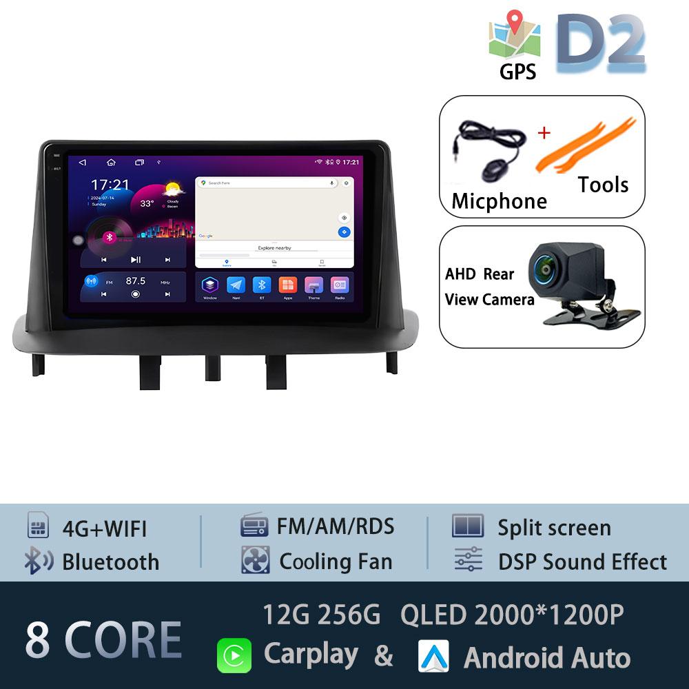 No 2 Din Android 15 Car Radio Multimedia Video Player For Renault Megane 3 Fluence 2008 - 2014 Navigation GPS Carplay Auto RDS