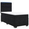 Maison Exclusive - Sommier à lattes de lit avec matelas Noir 90x190 cm Velours