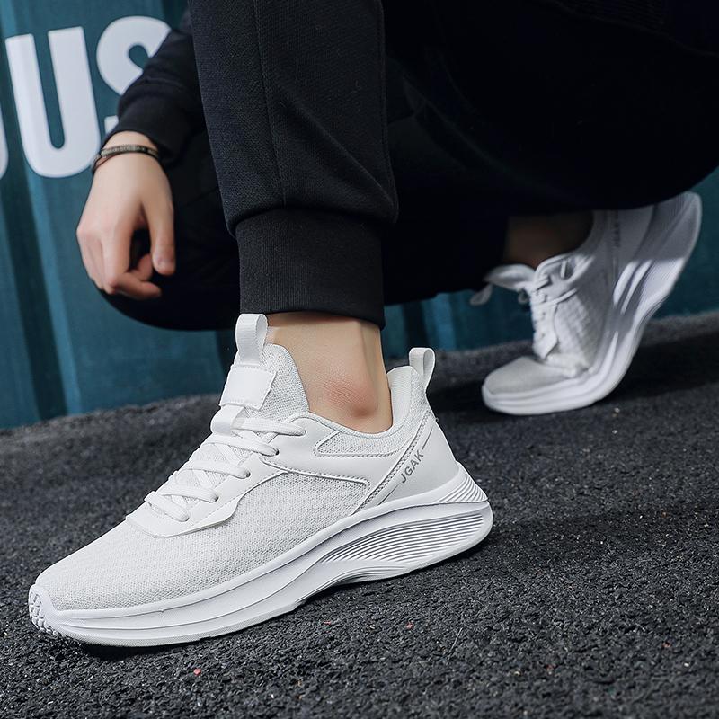 Fashion Men's Summer Breathable Solid Color Fashion Trend Tennis Casual Running Mesh Walking Outdoor Travel Sports Vulcanized Shoes