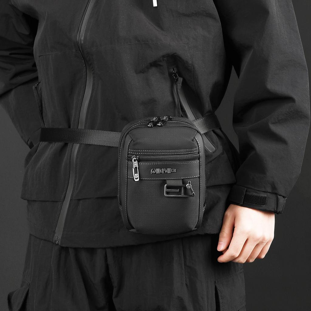 Tactical Bag, Outdoor Multi-Functial Double-Layer Mobile Phe Waist Bag, Men's Crossbody Bag, Key Storage Small Waist Bag, Portable Multi-Layer