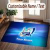 Custom Rug hertha bsc Pattern Print Name Text Soft Non‑Slip Floor Carpet for Home Indoor Decoration