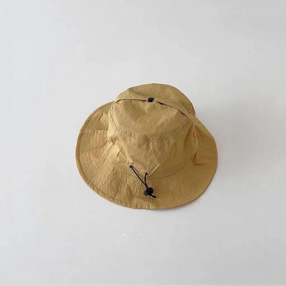 Candy Color Baby Sun Protection Cap Korean Style Children Fishman Hat Casual Kids Bucket Hat  Girls