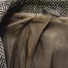 Harris Tweed 70er Vintage Fischgrätenwolle Maßjacke Grau Herren Gebraucht