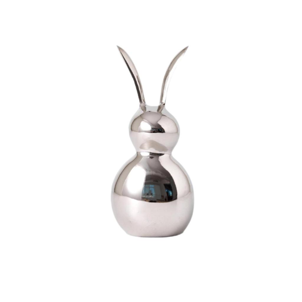 Rabbit Figurine Minimalist Bunny Aluminum for Entryway