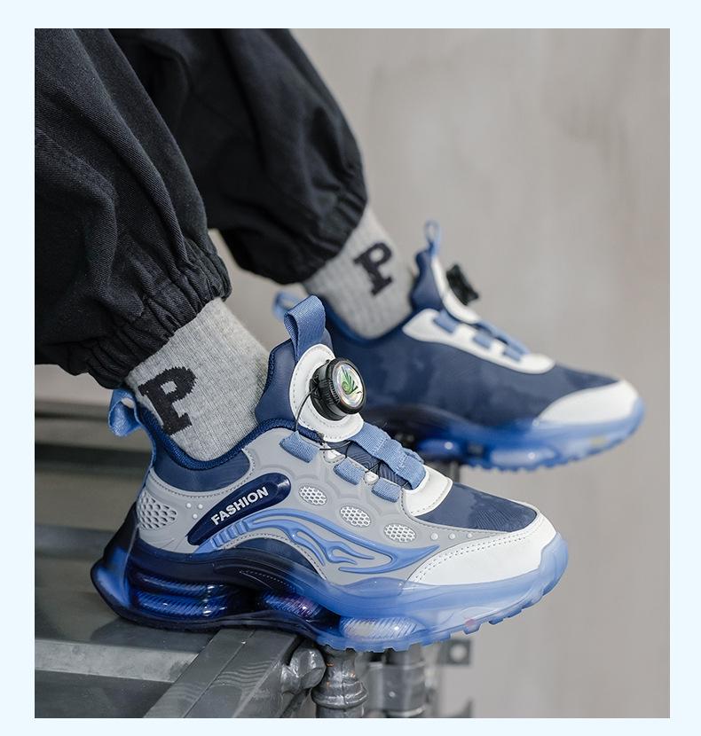 Zapatillas de Correr y Deportivas Impermeables de Cuero para Niños Otoño/Invierno 2025 con Suela Blanda