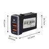 1PC Ambient Light Charger Car Interface Socket Double Connector Double QC3.0  Voltage Display For Toyota Old LC120