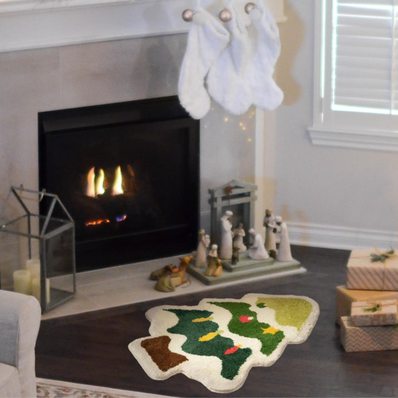 

Коврик в виде рождественской елки для праздничного декора, нескользящий коврик для ванной комнаты Style A