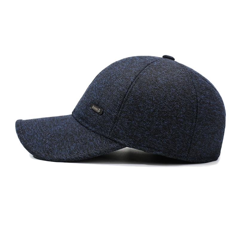 Middle-Aged Cap Autumn Winter Ear Protection Cap Thick Windproof   Baseball Cap Cotton Cap