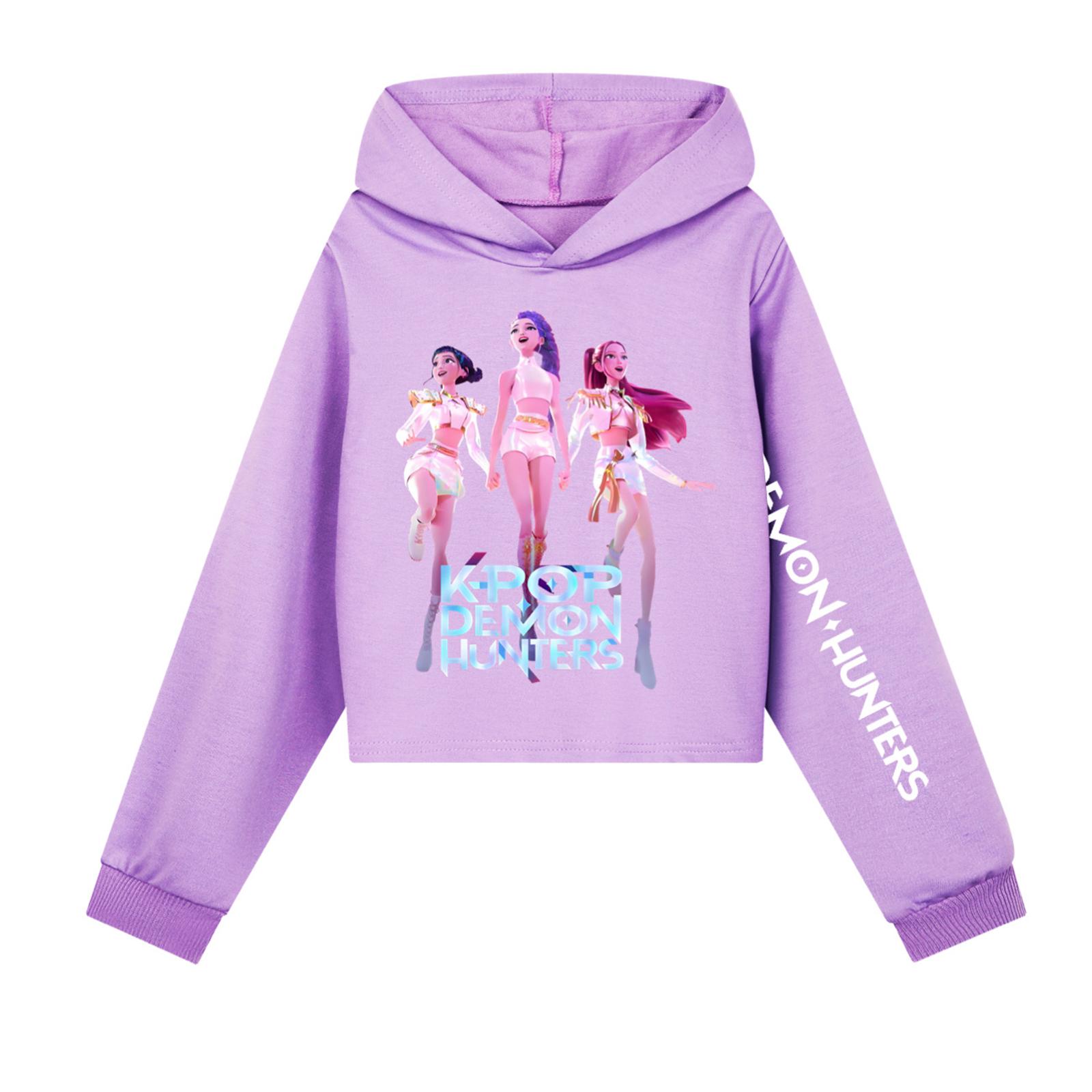 

Детский пуловер с длинным рукавом, свободного кроя, с принтом букв, капюшоном на шнурке 120 фиолетовый