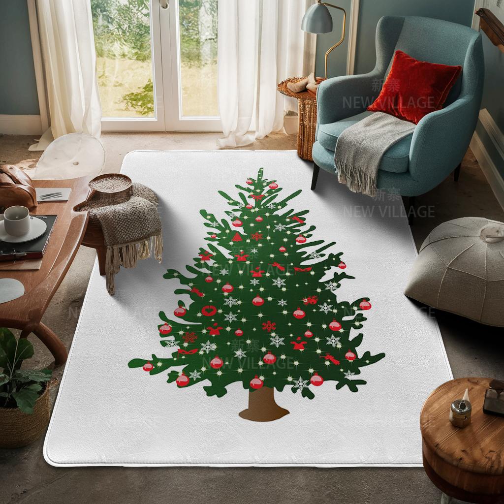 House Entrance Carpet Home Door Mat Living Room Bath Foot Bathroom Non-slip Water Absorption Rugs Bath Merry Christmas Winter
