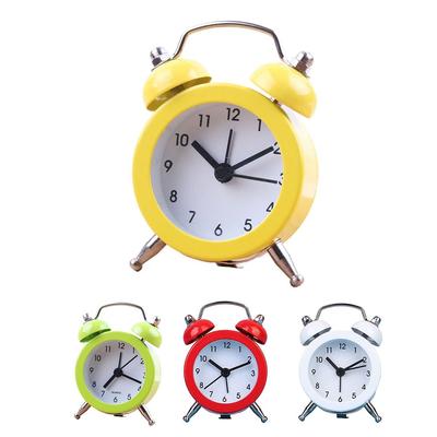 Ein kleiner Wecker Klassischer Doppelglocken-Wecker Glaslinse PVC-Zifferblatt