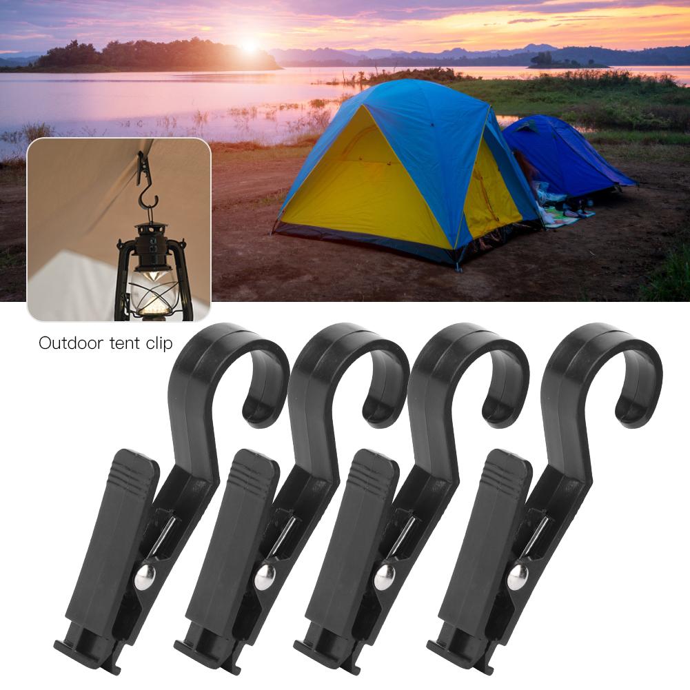 4pcs Tent Tarp Hook Clips Multipurpose Portable Hanging Tarp Hook Clip for Outdoor Activity