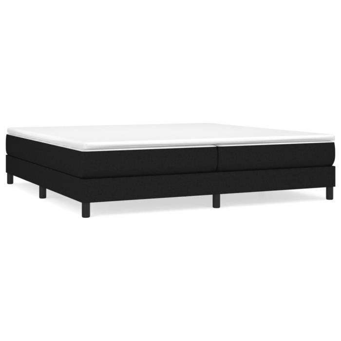 3144103 vidaXL Divan Bed with Mattress Black 200x200 Cm Fabric