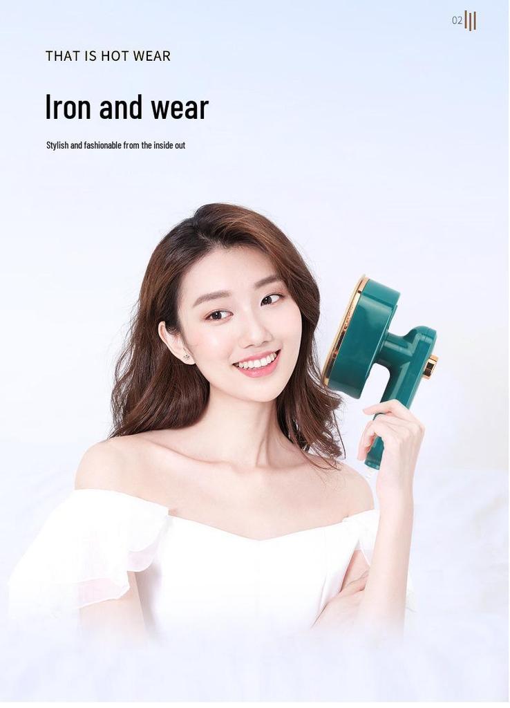 Compact Foldable Handheld Steam Iron for Dorms and Travel