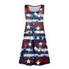 Womens Summer Dresses Print Loose U Neck Sleeveless Sundresses Dress With Pockets