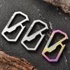 Titaniums Alloy Keychains Clip Waist Hanging Keychain Buckles with Bottle Opener Pocket Outdoor Tool Key Holder