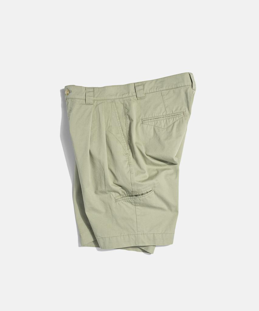 ESPIONAGE Double Pleats Chino Shorts Khaki Beige