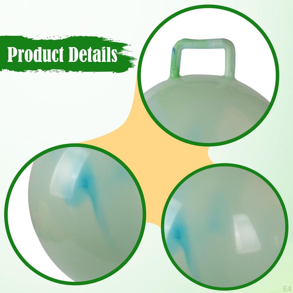 Kids Jumping Ball Bouncy Toy Balance Exercise with Handle, Sports Hopping for Park, Backyard,