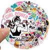 10/30/50/120pcs Cute Exercise Fitness Women Stickers Animal Sport Graffiti Decal DIY Guitar Journal Laptop Funny Cartoon Sticker