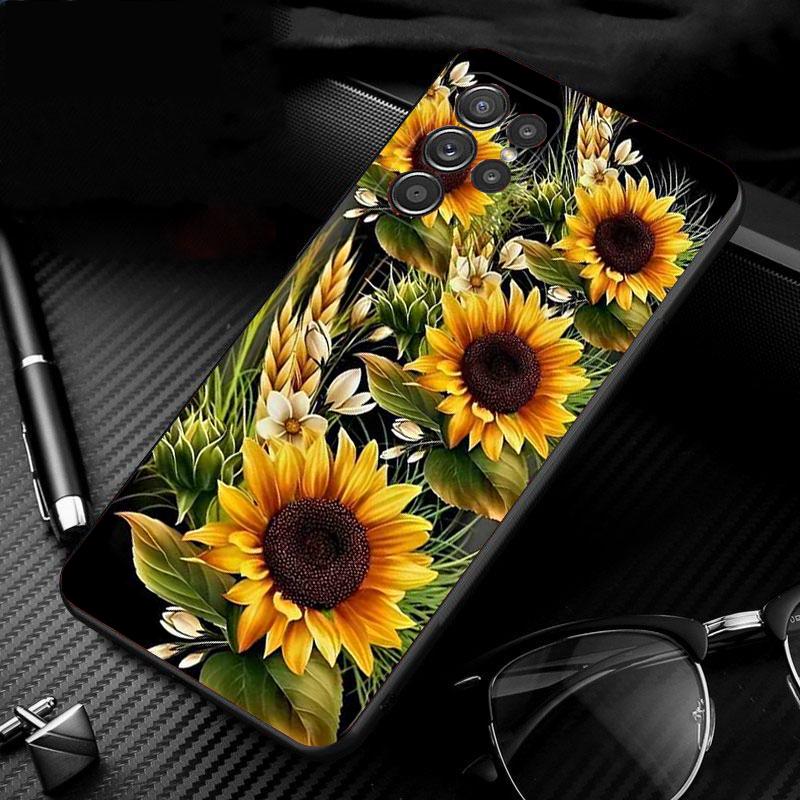 Capa de celular Sunflower para Samsung S24 S23 S22 S21 S20 Ultra S20 S22 S21 S10E S20 FE S24 Plus