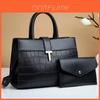 Sac Cabas Grande Taille pour Femme en PU avec Poche zippée pour Usage Professionnel