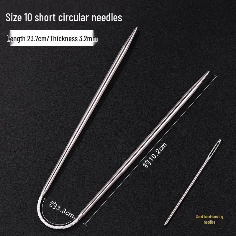 Stainless Steel Circular Knitting Needle Set for Sweaters and Sleeves