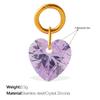 Light Luxury Colorful Heart Zircon Pendant, Colorful DIY Charm for Bracelet, Necklace & Earrings