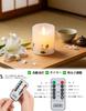 AnnTec LED Candle [Lotus Lantern] (Rentou) - For Buddhist Altars - Flickering Flame, Warm Light, Remote Control, Timer, Automatic Shut-off,