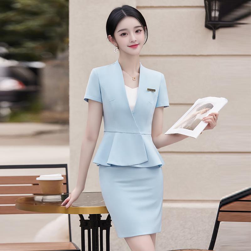 Teloramann Professional Women's Blazer Skirt Set