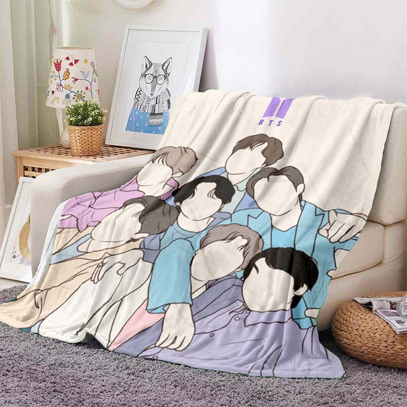 Buy Kpop BTS Blanket 3D Throw Soft Comfortable for Bed Sofa