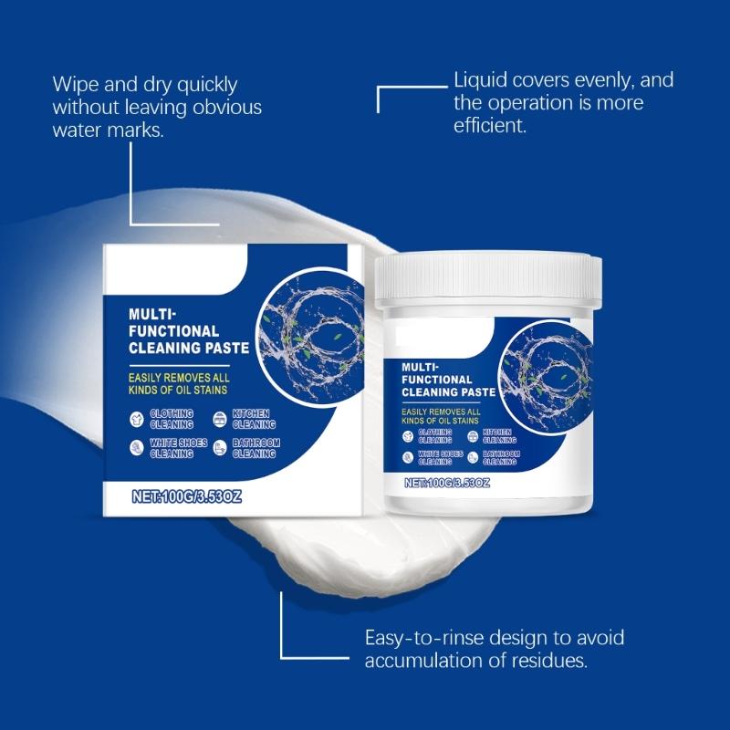 3.53oz Powerful Stain Removers Cream For Kitchen Bathroom Tile Floor Safe Formula With Efficient Effect Freshed Scent