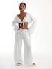 **2025 Summer Women's Solid Color Casual Loose Pants – European and American Style**