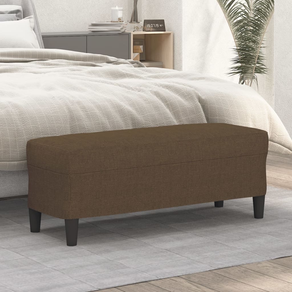 Brown Bench 100 x 35 x 41 cm Fabric