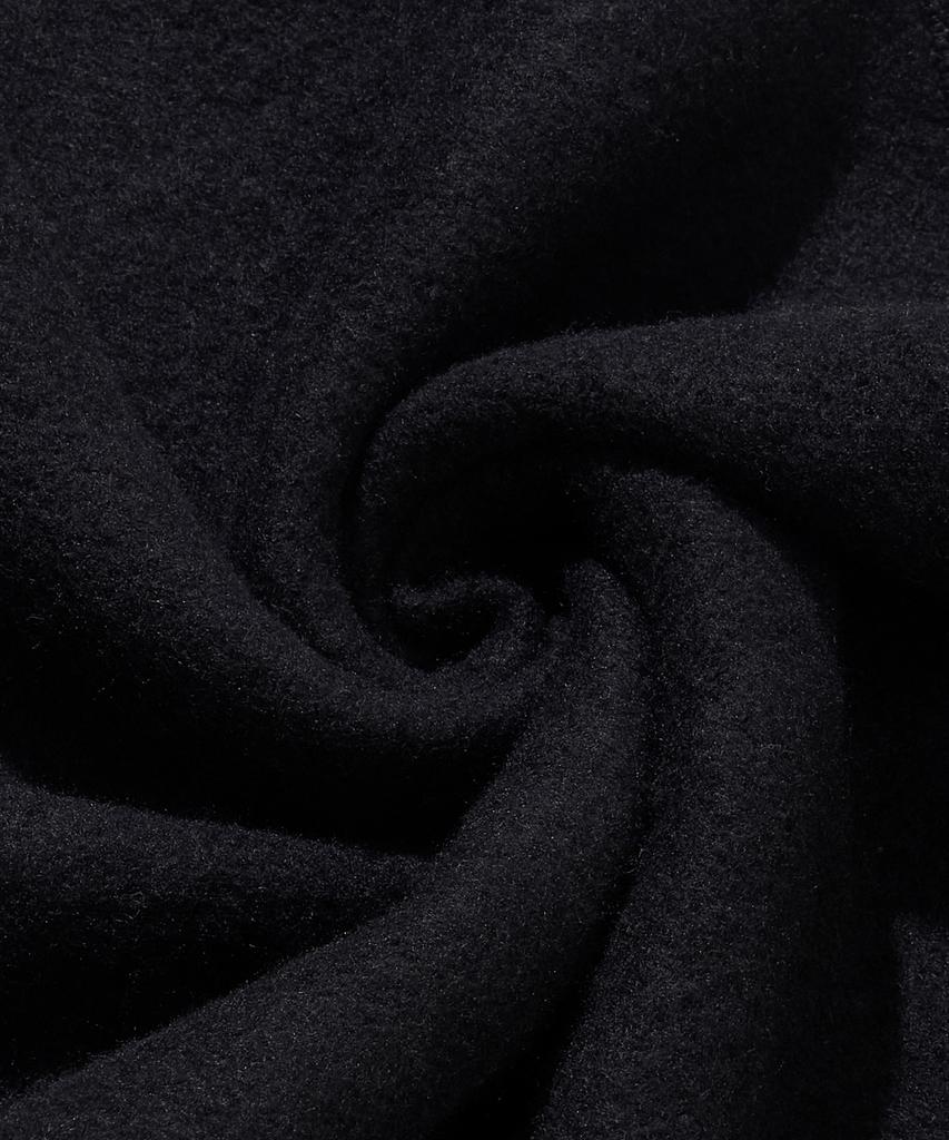 AGOD (Fleece-Lined) Side Big Pocket Wide Sweatpants [Black]