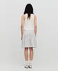 Sillot Low Cut Eyelet Shirred Midi Skirt (Light Gray)