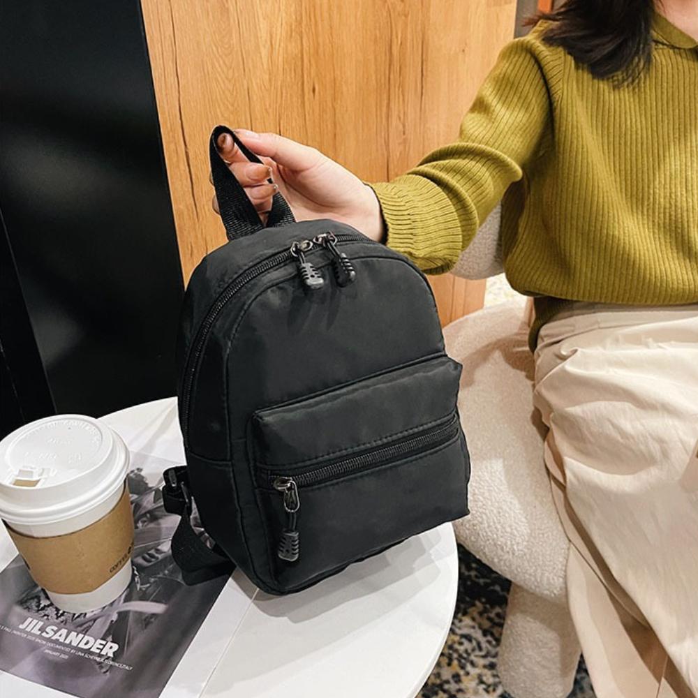 Nylon Backpack Preppy Mini School Bags for Girls Cute Small Travel Women Backpack Waterproof Solid Casual Knapsack Rucksack New