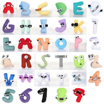 NOVO Brinquedo de Pelúcia Alphabet Lore Personagem Boneca Kawaii Animais de Pelúcia Brinquedos para Crianças Presentes de Natal