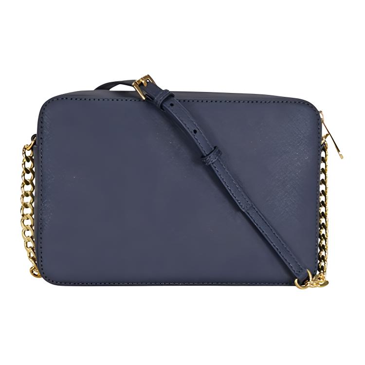 Michael Kors Jet Set Travel MK Letter Logo Chain Small Square Bag Women Shoulder Bag Dark-Blue 32S4GTVC3L-414