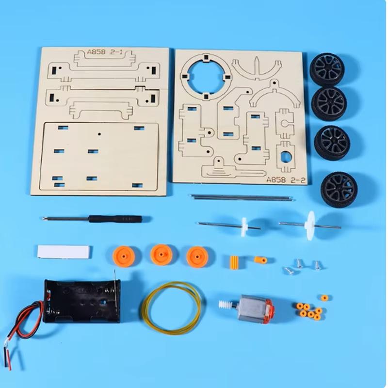 DIY Battlefield Radar Vehicle  Model Puzzle Toys Kids STEAM Electric Educational Teaching Kit 3D Assemble Scientific Toys