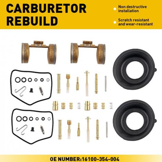Fit Honda CB350 1972-1973 16100-354-004 Carburetor Rebuild Comprehensive Kit-(2)