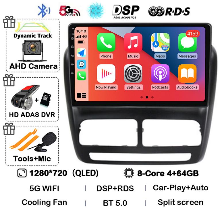 Android 14 Carplay Auto Car Radio For FIAT DOBLO For OPEL COMBO TOUR 2010 2011 2012 2013 2014 2015 GPS Multimedia Stereo Player