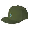 Fashion Chao Sticker Blue Guy Flat Brim Sun Hat  Unisex Brand Unisex Caps